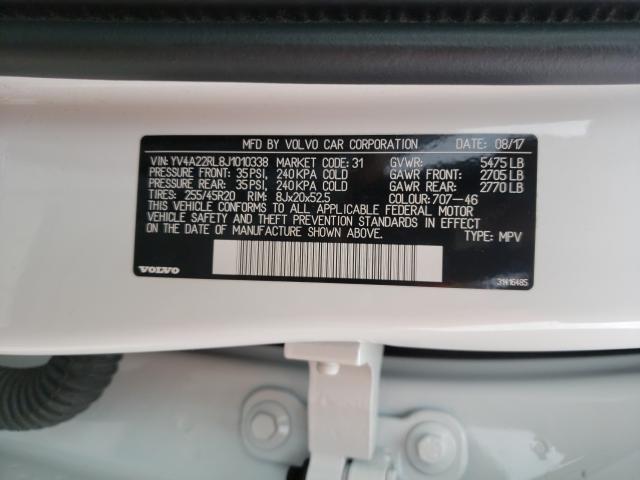 2018 VOLVO XC60 T6 IN YV4A22RL8J1010338