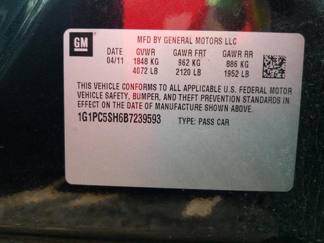 2011 CHEVROLET 136 1G1PC5SH6B7239593