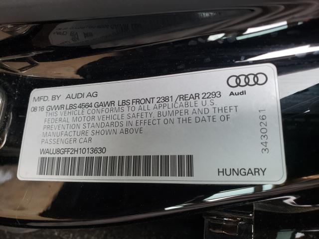 2017 AUDI A3 PREMIUM WAUJ8GFF2H1013630