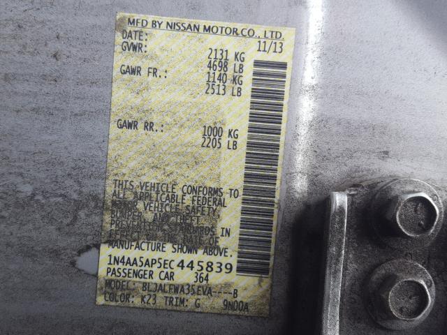2014 NISSAN MAXIMA S 1N4AA5AP5EC445839
