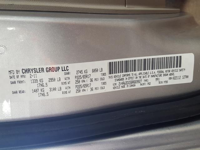 2011 VOLKSWAGEN ROUTAN SE 2V4RW3DG5BR669927