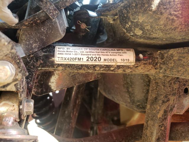 2020 HONDA TRX420 FM 1HFTE40K5L4602886