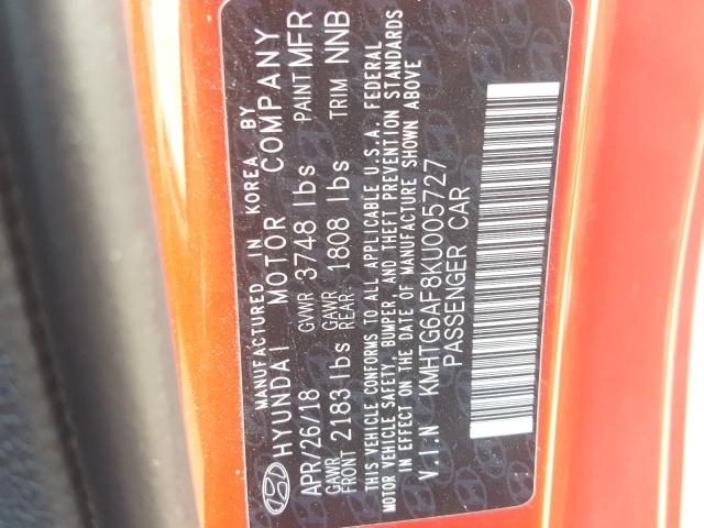 2019 HYUNDAI VELOSTER B KMHTG6AF8KU005727