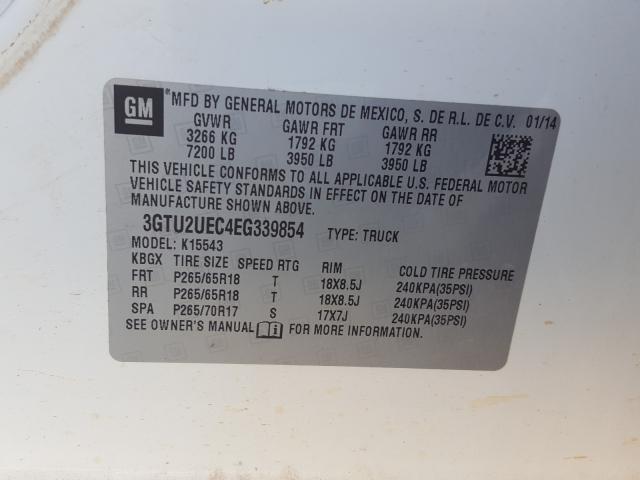 2014 GMC SIERRA K15 3GTU2UEC4EG339854