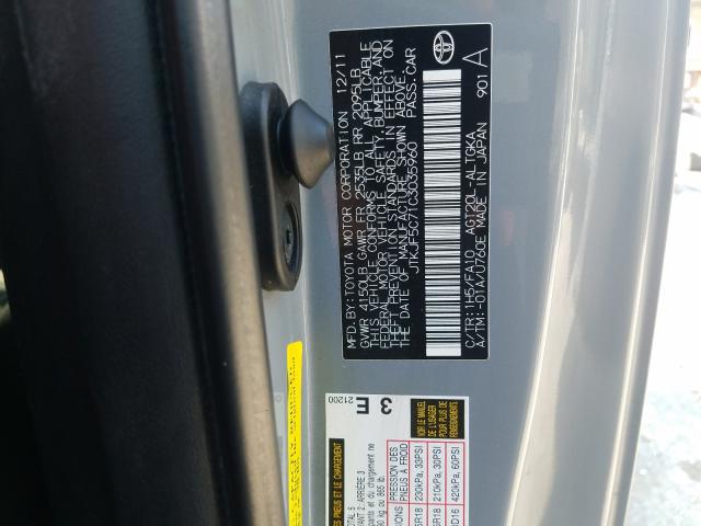 2012 TOYOTA SCION TC JTKJF5C71C3035960