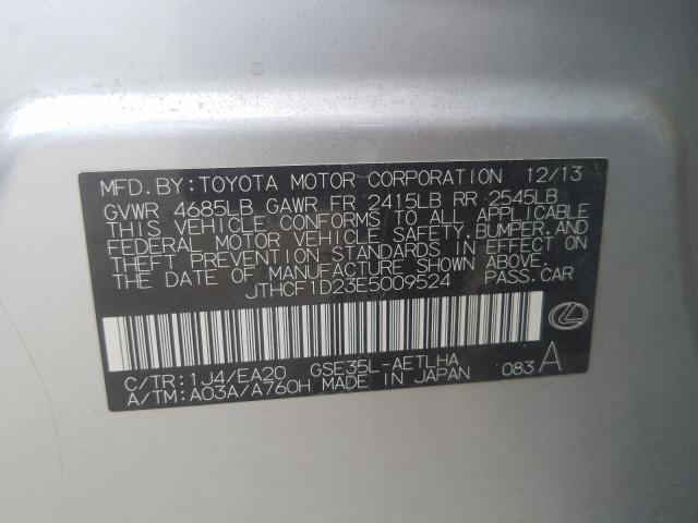 2014 LEXUS IS 250 JTHCF1D23E5009524