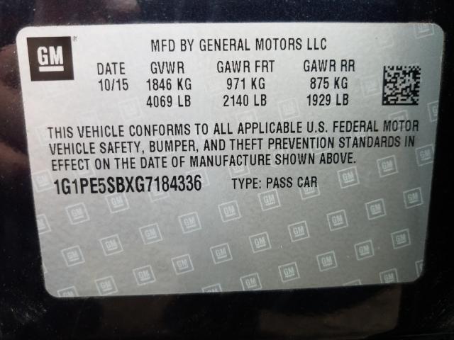 2016 CHEVROLET CRUZE LIMI 1G1PE5SBXG7184336