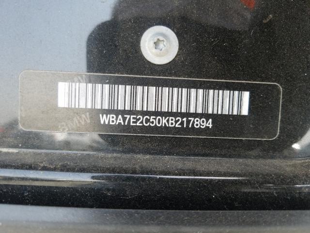 VIN WBA7E2C50KB217894 2019 BMW 7 Series, 740 I no.10