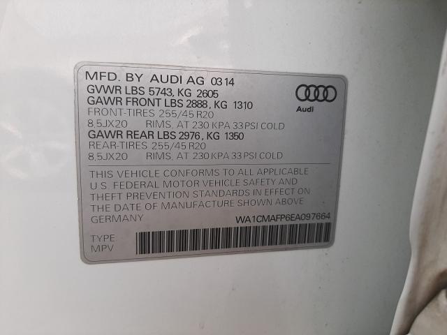 2014 AUDI Q5 TDI PRE WA1CMAFP6EA097664