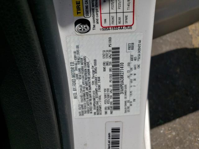 2011 FORD FUSION SEL 3FAHP0JA3BR271410