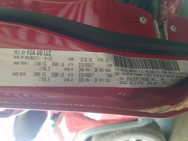 2018 JEEP COMPASS TR 3C4NJDDB7JT403967