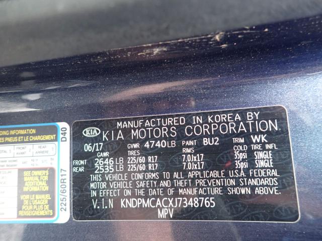 2018 KIA SPORTAGE L KNDPMCACXJ7348765
