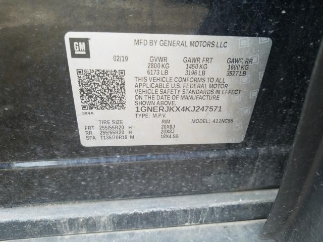 2019 CHEVROLET TRAVERSE R 1GNERJKX4KJ247571