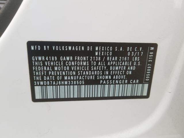 2017 VOLKSWAGEN JETTA SE - 3VWDB7AJ6HM338505