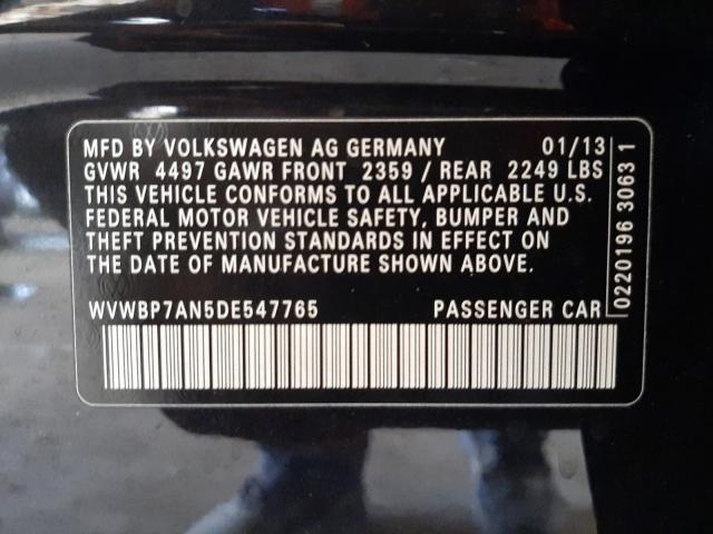 2013 VOLKSWAGEN CC SPORT WVWBP7AN5DE547765