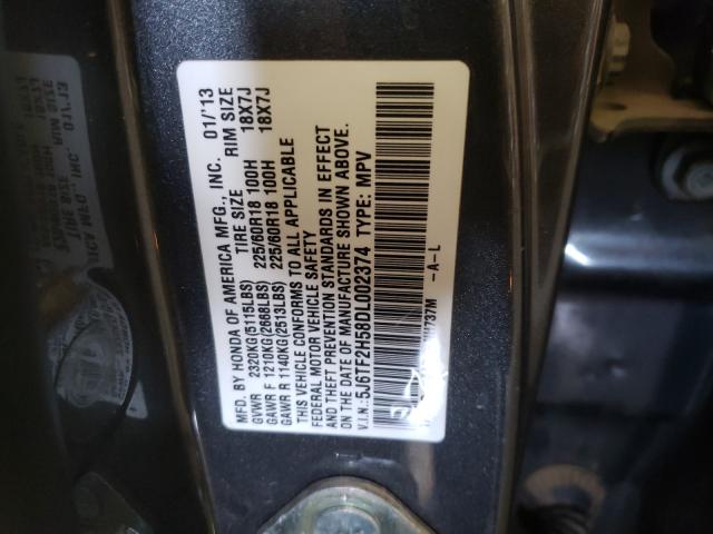 2013 HONDA CROSSTOUR 5J6TF2H58DL002374