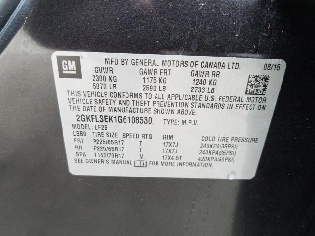 2016 GMC TERRAIN 2GKFLSEK1G6108530