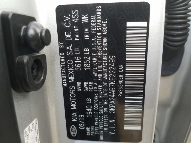 2019 KIA RIO S 3KPA24AB7KE222499