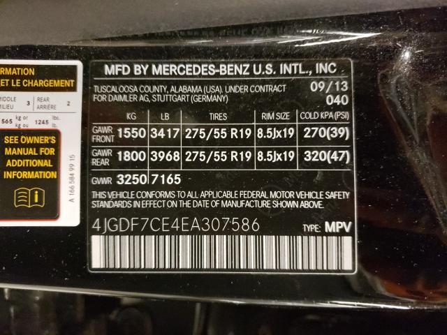 2014 MERCEDES-BENZ GL 450 4MA 4JGDF7CE4EA307586