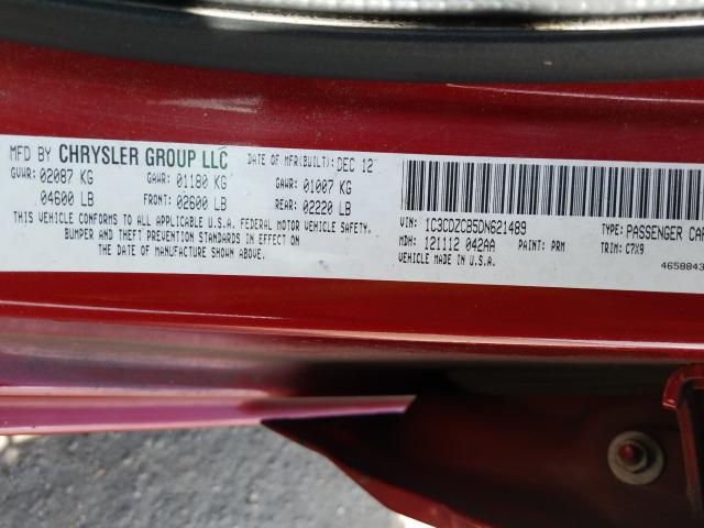 2013 DODGE AVENGER SX 1C3CDZCB5DN621489