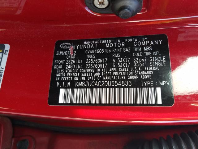 2013 HYUNDAI TUCSON GLS KM8JUCAC2DU554833