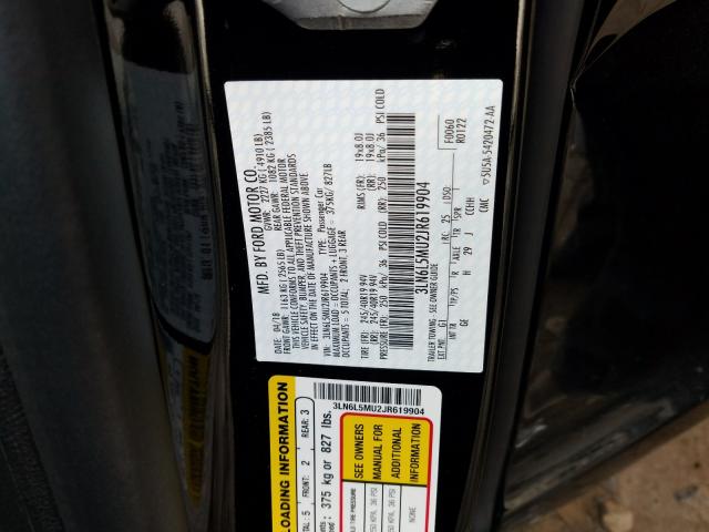 2018 LINCOLN MKZ HYBRID 3LN6L5MU2JR619904