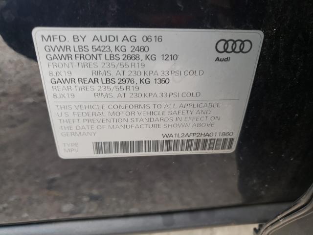 VIN WA1L2AFP2HA011860 2017 Audi Q5, Premium Plus no.10