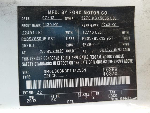 2013 FORD TRANSIT CO NM0LS6BN3DT172351
