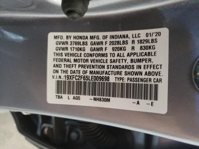 2020 HONDA CIVIC LX 19XFC2F65LE009698