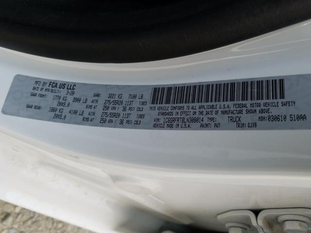 2020 RAM 1500 LARAM 1C6SRFRT8LN308014
