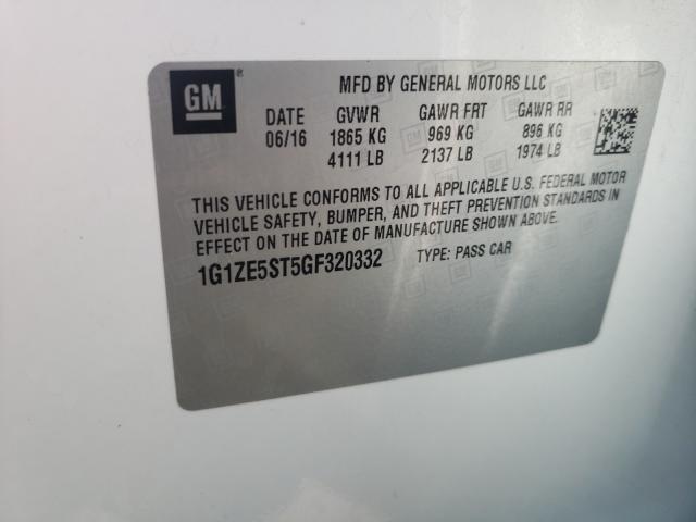 2016 CHEVROLET MALIBU LT 1G1ZE5ST5GF320332