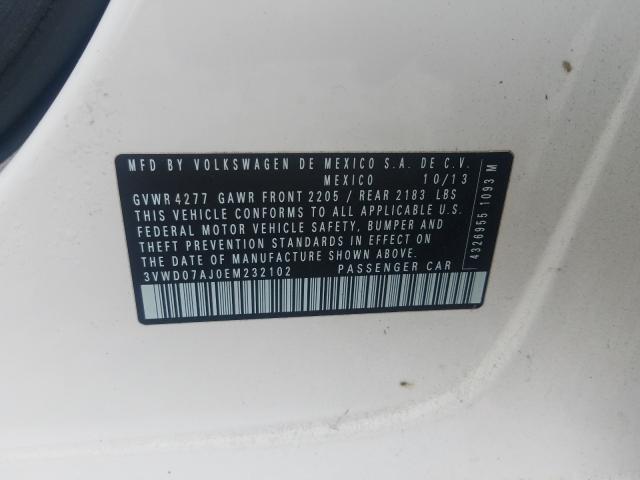 2014 VOLKSWAGEN JETTA SE 3VWD07AJ0EM232102