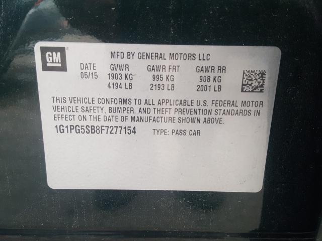 2015 CHEVROLET CRUZE LTZ 1G1PG5SB8F7277154