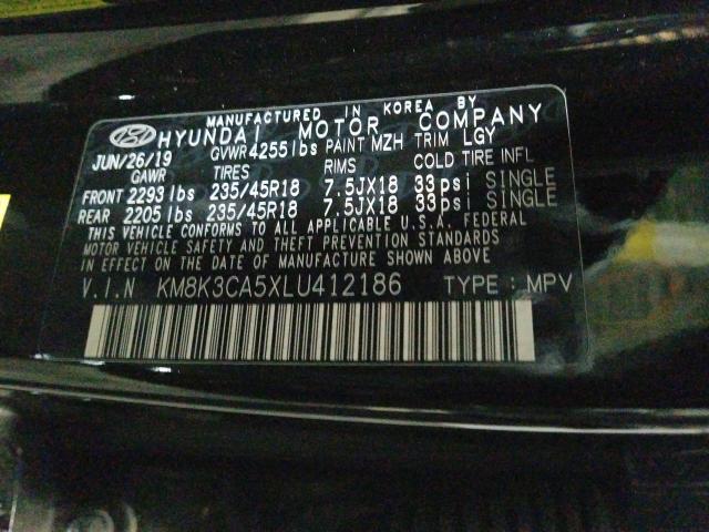 2020 HYUNDAI KONA LIMIT KM8K3CA5XLU412186