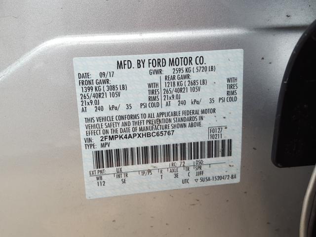2017 FORD EDGE SPORT - 2FMPK4APXHBC65767