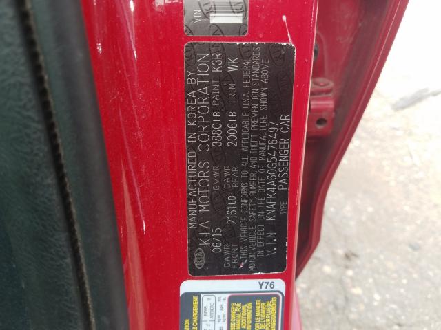 2016 KIA FORTE LX KNAFK4A60G5476497
