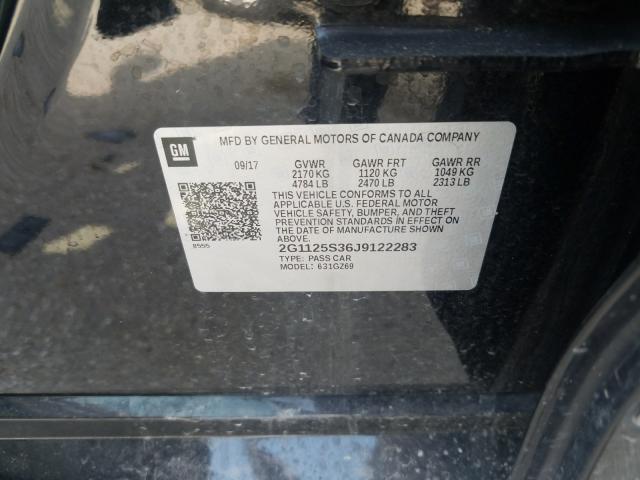 2018 CHEVROLET IMPALA PRE 2G1125S36J9122283
