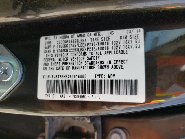 2014 ACURA RDX 5J8TB3H32EL018000