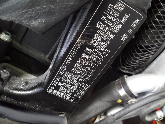 2019 SUZUKI GSX-R750 JS1GR7MA8K7100528