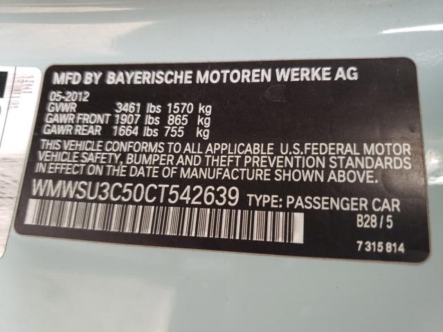 2012 MINI COOPER WMWSU3C50CT542639