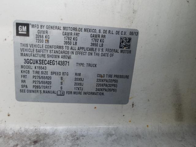 2014 CHEVROLET SILVERADO 3GCUKSEC4EG143871