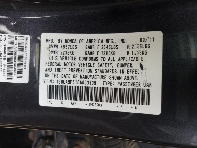 2012 ACURA TL 19UUA9F51CA003639