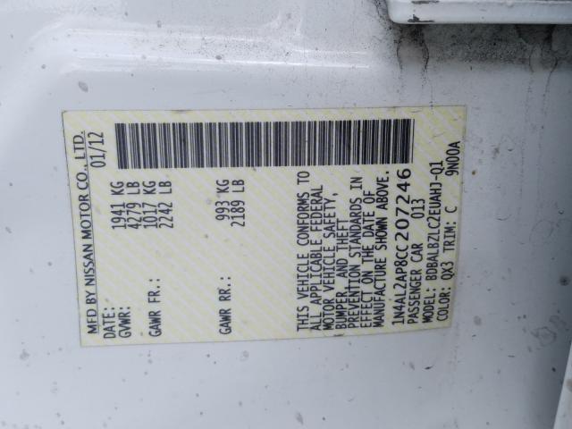 2012 NISSAN ALTIMA BAS 1N4AL2AP8CC207246