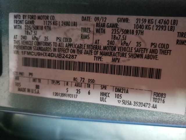 2013 FORD ESCAPE SEL 1FMCU9HX4DUB24287