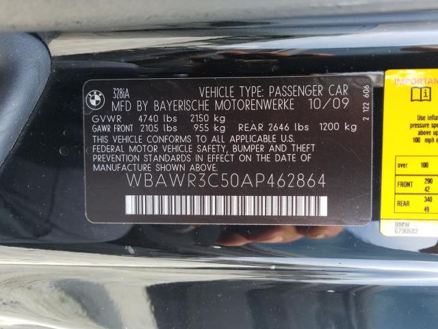 2010 BMW 328 I SULE WBAWR3C50AP462864