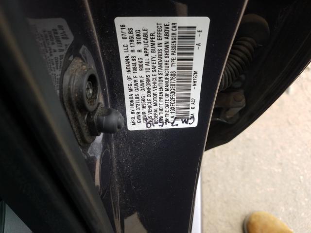 2016 HONDA CIVIC LX 19XFC2F53GE077608
