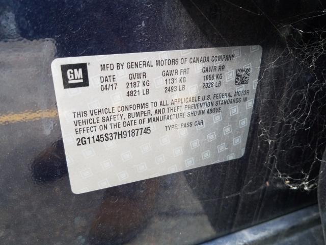 2017 CHEVROLET IMPALA PRE 2G1145S37H9187745