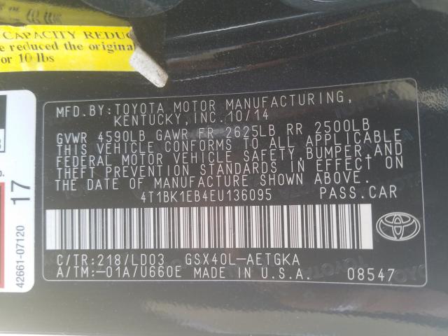 2014 TOYOTA AVALON BAS 4T1BK1EB4EU136095