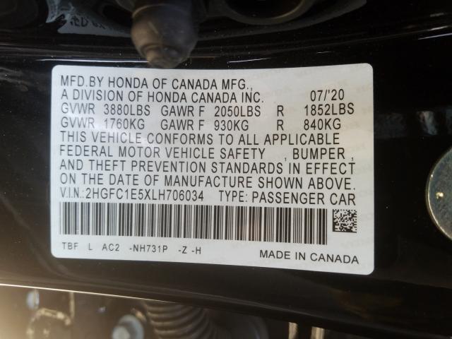 2020 HONDA CIVIC SI 2HGFC1E5XLH706034