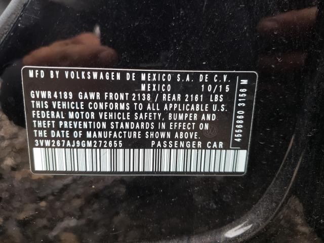 2016 VOLKSWAGEN JETTA S 3VW267AJ9GM272655